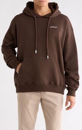 Off-white LOGO SKATE HOODIE in Chocolate-White at Nordstrom Rack, Size Xx-Large