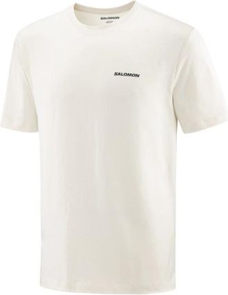 Salomon Chest Logo Regular Tee T-Shirt f&uuml;r Herren | wei&szlig;/beige