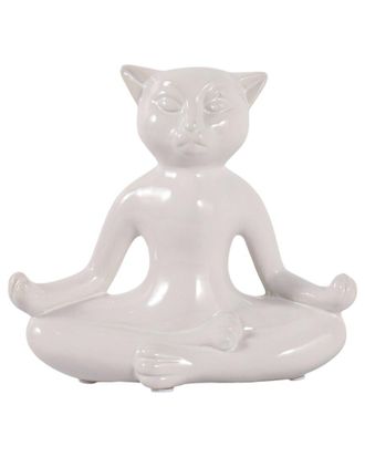 Sagebrook Home Ceramic 7In Yoga Cat