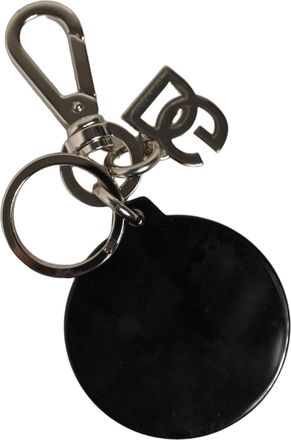 Dolce & Gabbana Black Kaisen Satoru Gojo Charm Metal Keychain Keyring Polyester Zamak Steel Brass