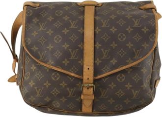Louis Vuitton Saumur Monogram Canvas Brown Canvas Handbag (Pre-Owned)