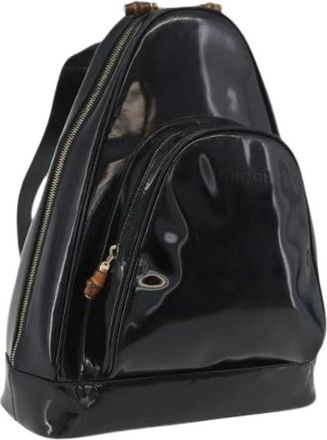 Gucci Pre-owned Backpacks, female, Black, Size: ONE SIZE Pre-owned Patent Leather Body Bag