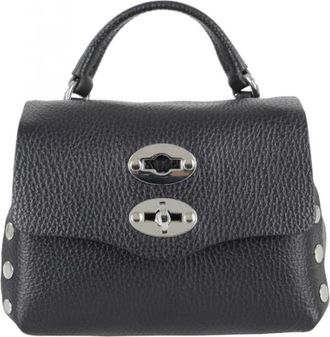 Zanellato Studded leren schoudertas - Dames - Handtassen - Zwart - ONE Size - Leer - Tassen