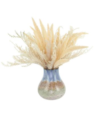 Creative Displays Inc. Flocked Fox Tail & Pampas Arranged In Ceramic Vase