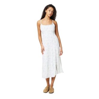 Jack Wills Slipjurk met bloemenprint en vierkante halslijn voor dames (Wit/blauw)