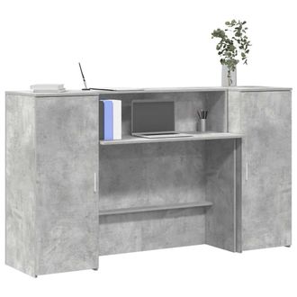 vidaXL Vidaxl - Banco Reception Grigio Cemento 180x50x103,5cm Legno Multistrato