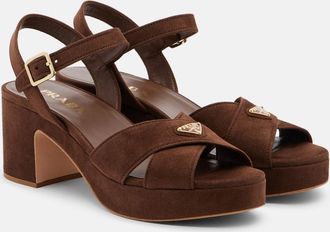 Prada Suede platform sandals