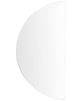 Beliani Specchio Da Parete Moderno A Led Semicircolare Per Camera Da Letto, Bagno 60 X 120 Cm, Argento Loue