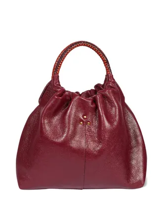 Jerome Dreyfuss Gordi M braided handle tote bag - women - CALFSKIN/Calf Leather/Cotton - One Size - Red