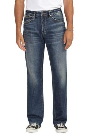 Silver Jeans Co Gordie Relaxed Fit Straight Leg Jeans in Indigo at Nordstrom, Size 32 X 34