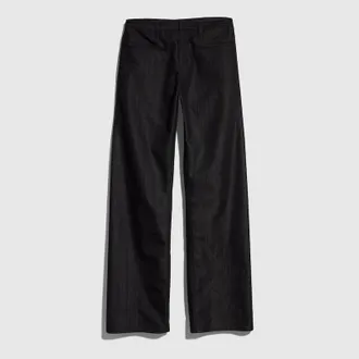 Gucci Loose Fit Cotton Blend Denim Pants, Size 32, Black