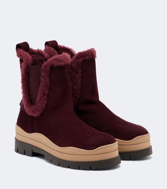 Bogner Botines Arosa de ante con borrego