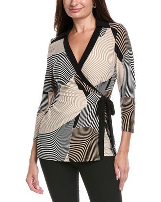 Anne Klein Banded Wrap Top