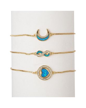 Eyecandy LA Eye Candy La The Luxe Collection Cz Allie Bolo Cuff Bracelet Set