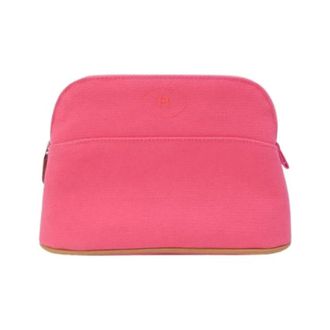 Herm&egrave;s Pre-owned Bolide Canvas Pouch - Dames - Pre-owned - Roze - Maat: ONE Size