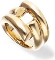 UNOde50 18K Gold-Plated Ring with Open Tubes at Nordstrom, Size 12