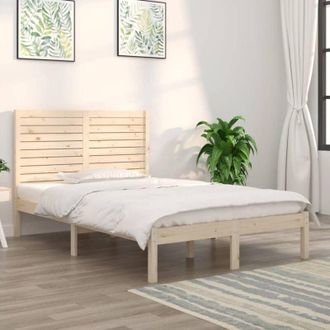vidaXL Bed Frame without Mattress 135x190 cm Double Solid Wood vidaXL