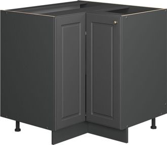 Vicco Armario De Esquina Fame-line, Antracita-oro Landhaus, 80.5 Cm, Et Antracita, Vicco