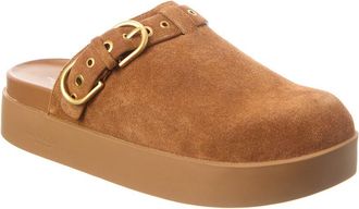 Rag & Bone Geo Buckle Suede Platform Mule