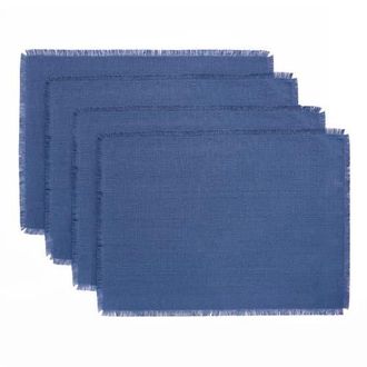Solino Home Linen Placemats - Fringe, 14 x 19 in Vintage Blue at Nordstrom, Size Medium