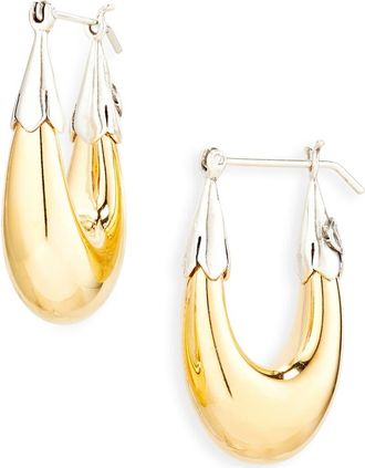 Gas Bijoux Ecume Two-Tone Hoop Earrings in Silver/gold at Nordstrom