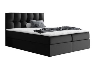 Mirjan24 Cama Continental Aedes, Soft 011, Doble, Continental, 140x200, Cuero Ecol&oacute;gico, Somieres, 146x208x103cm