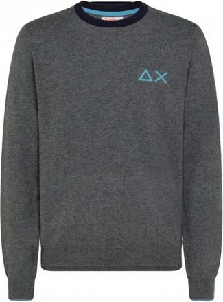 Sun 68 Big Round Elbow Sleeve Sweatshirt - Heren - Sweatshirts - Grijs - 3XL - Hoodies & sweatvesten
