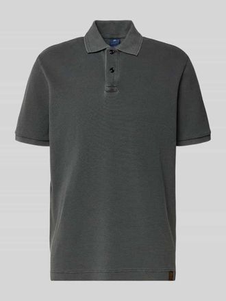 G-Star Poloshirt mit Strukturmuster in Anthrazit, Gr&ouml;&szlig;e M