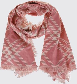 Burberry Sciarpa in misto lana con motivo check e fondo sfrangiato