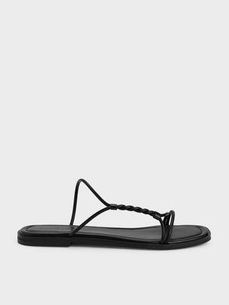 Charles & Keith Fianna Twist-Strap Slide Sandals