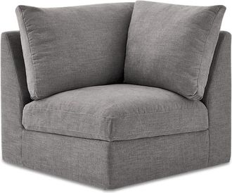 Castlery Slipcover Storage Corner Sofa - Dark Gray | Agnes by Castlery