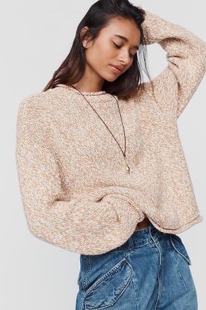 Pilcro Harlow 100% Marled Cotton Sweater