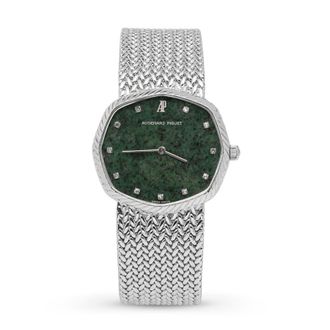 Audemars Piguet Pre-owned Audemars Piguet Vintage Hand Wind Diamond Green Dial Ladies Watch 3144wtegwe