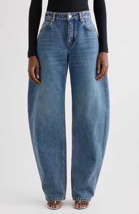 Alaia Round Jeans in Handsand Wash at Nordstrom, Size 30