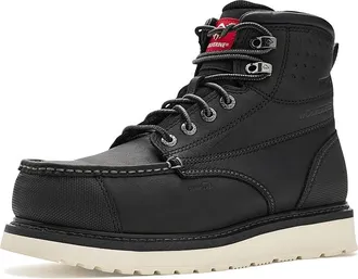 Wolverine Loader II Hypr WP CM 6in Mens Work Boots Black : 10.5 3E - Extra Wide, Leather