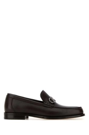 Ferragamo Dark Brown Leather Loafers