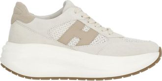 Hogan Ivory Maxi Suede Sneakers