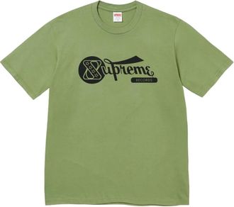 SUPREME logo-print T-shirt - men - Fabric - L - Green