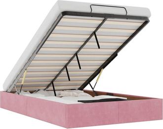 vidaXL Estructura Cama Otomana Sin Colch&oacute;n Terciopelo Rosa 120x200 Cm Vidaxl