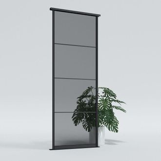 OEM Puerta Corredera 265 X 75 Cm Sobre Una Sola Gu&iacute;a, 1x Cristal Grafito Con Juntas