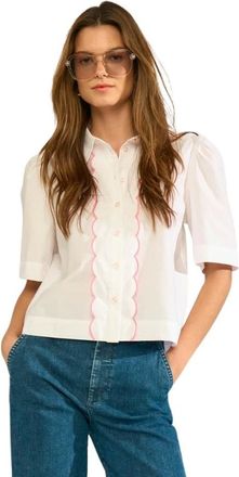 N&uuml;mph Nusienna Shirt - Dames - Blouses & Shirts - Wit - Maat: XL Katoen