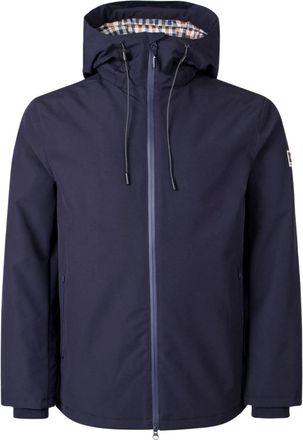Aquascutum Mens Active Shell Mid Parka Navy Blue Jacket - Size Medium