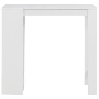 Berkfield Home Bar Table with Shelf White 110x50x103 cm | Size: 110 x 50 x 103 cm