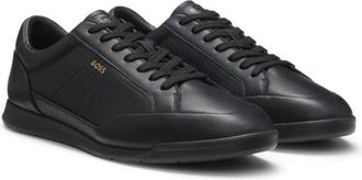 BOSS Leather sneakers with foil logo
