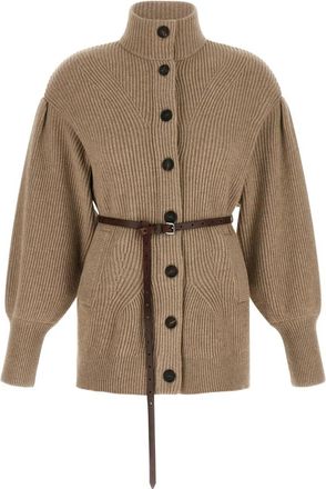 Brunello Cucinelli Truien - Dames - Vesten - Beige - S - Wol - Truien & Vesten