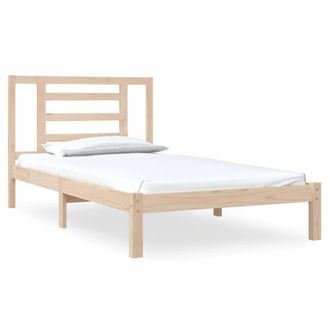 Berkfield Home Bed Frame Solid Wood Pine 90x200 cm in Brown