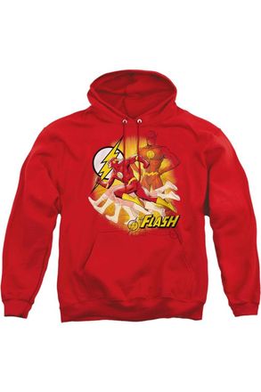 Gildan Justice League of America Lightning Fast Adult Pull Over Hoodie / Hooded Sweatshirt