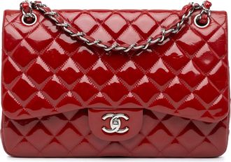 Chanel Pre-owned Womens Classic Flap Quilted Shoulder Bag - Red Leather - One Size