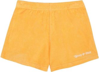 Sporty & Rich NY Tennis Club cotton shorts - women - Cotton - M - Yellow