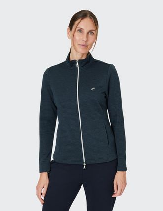 Joy Trainingsjacke JOY SPORTSWEAR D SWEATJACKE PEGGY, Damen, Gr. 36, blau (night meliert), Obermaterial: 100% Polyester, normal, Jacken Trainingsjacke